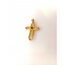 ΓΥΝΑΙΚΕΙΟΣ ΣΤΑΥΡΟΣ ΧΡΥΣΟ K14 με Ημιπολύτιμους λίθους CRG99 - 1078